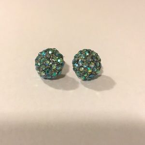 Francesca’s aqua jeweled earrings